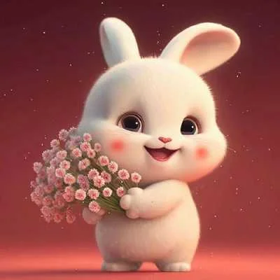 cute pink Rabbit dp